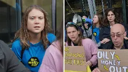 Greta Thunberg joins another climate change protest a day after Met charge her with public order offence