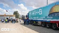 Aid delivery waits to enter Gaza from Egypt at Rafah crossing